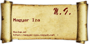 Magyar Iza névjegykártya