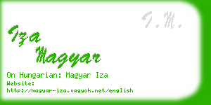 iza magyar business card